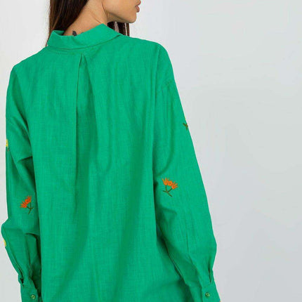 Embroidered Floral Loose-Fit Long Sleeve Blouse for Women - Très Elite