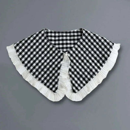 Embroidered Lace Detachable Collar for Women - Elegant White Shawl Accessory