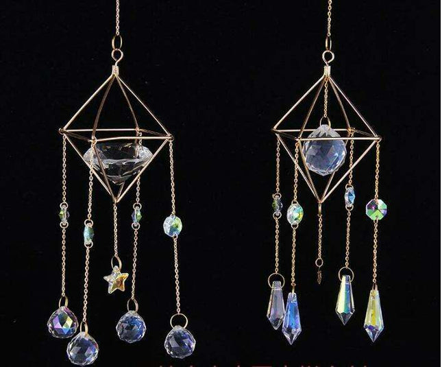 Enchanted Crystal Rainbow Wind Chimes - Sunlit Garden Harmony