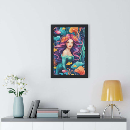 Enchanted Mermaid Retreat Vertical Wall Art - Artisan Designed by Maison d'Elite..