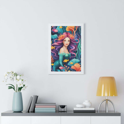 Enchanted Mermaid Retreat Vertical Wall Art - Artisan Designed by Maison d'Elite..