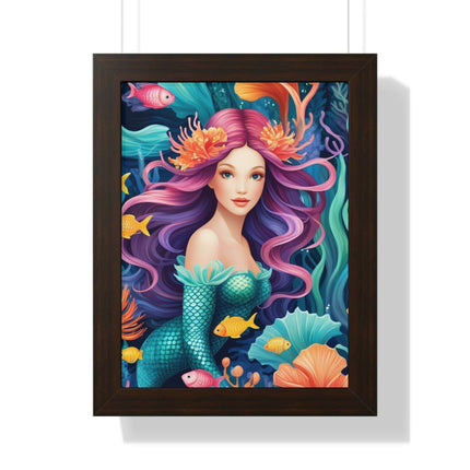 Enchanted Mermaid Retreat Vertical Wall Art - Artisan Designed by Maison d'Elite - Très Elite