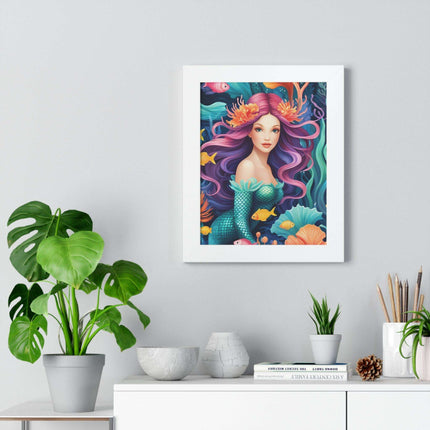 Enchanted Mermaid Retreat Vertical Wall Art - Artisan Designed by Maison d'Elite..