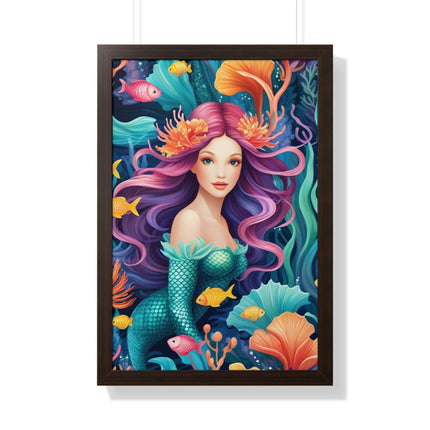 Enchanted Mermaid Retreat Vertical Wall Art - Artisan Designed by Maison d'Elite - Très Elite