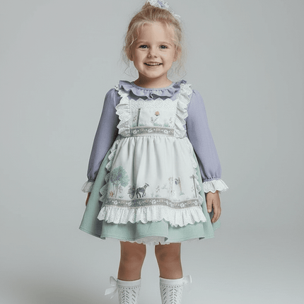 Enchanting 2PCS Vintage Lace Spanish Lolita Princess Dresses for Girls - Très Elite