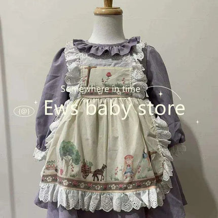 Enchanting 2PCS Vintage Lace Spanish Lolita Princess Dresses for Girls - Très Elite