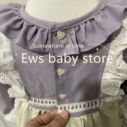 Enchanting 2PCS Vintage Lace Spanish Lolita Princess Dresses for Girls - Très Elite
