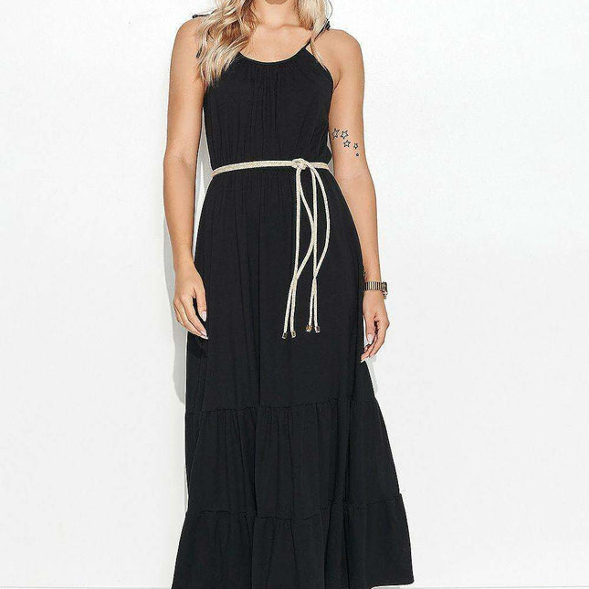Enchanting A-Line Maxi Dress in Serene Meadow