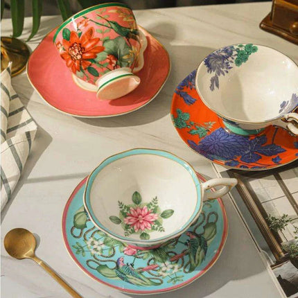 Enchanting Butterfly Haven Bone China Tea Cup and Saucer Collection - Très Elite