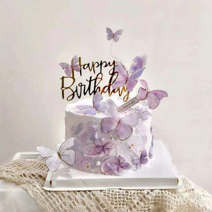Enchanting Butterfly and Floral Cake Decoration Kit for Celebrations - Unique Baking Accessories - Très Elite