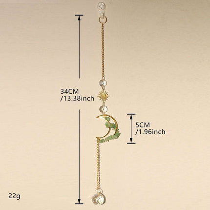 Enchanting Crystal-Embellished Iron Evil Eye Dream Catcher Necklace