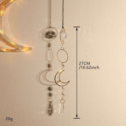 Enchanting Crystal-Embellished Iron Evil Eye Dream Catcher Necklace