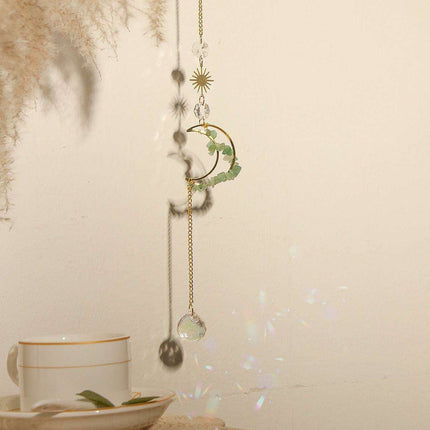 Enchanting Crystal-Embellished Iron Evil Eye Dream Catcher Necklace