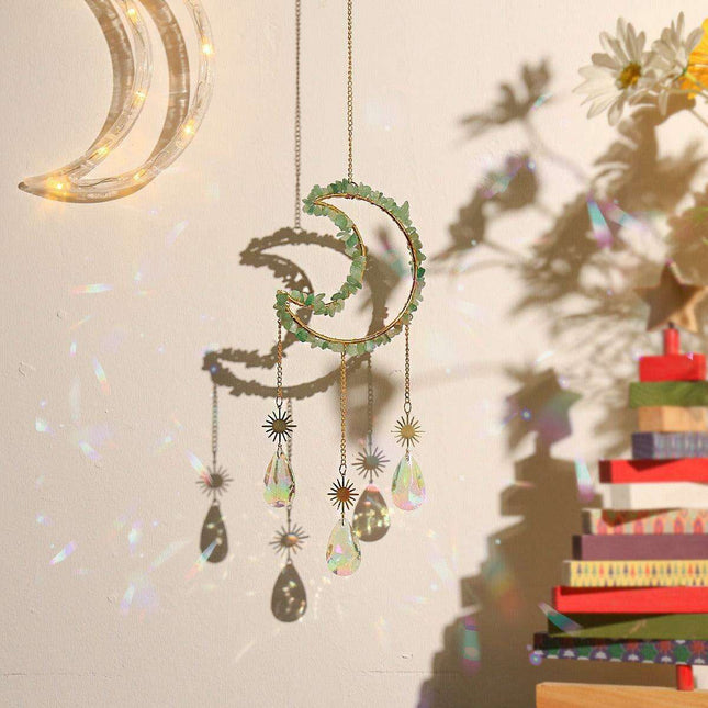 Enchanting Crystal-Embellished Iron Evil Eye Dream Catcher Necklace