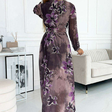 Enchanting Floral Elegance Chiffon Maxi Dress by Numoco - Très Elite