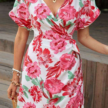 Enchanting Floral Sleeveless Dress - Women's Summer Elegance