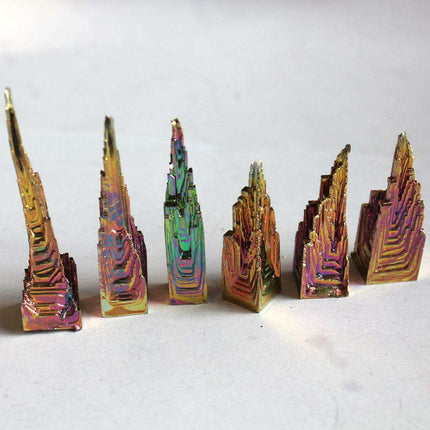 Enchanting Green Bismuth Pyramid: A Natural Treasure of Radiance - Très Elite