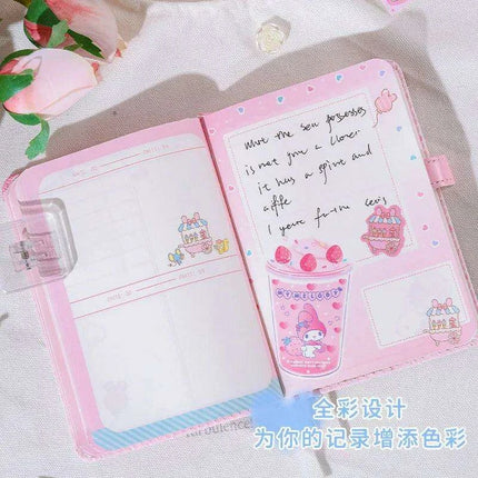 Enchanting Kawaii 6-Ring Journal with Heart and Moon Design - Très Elite