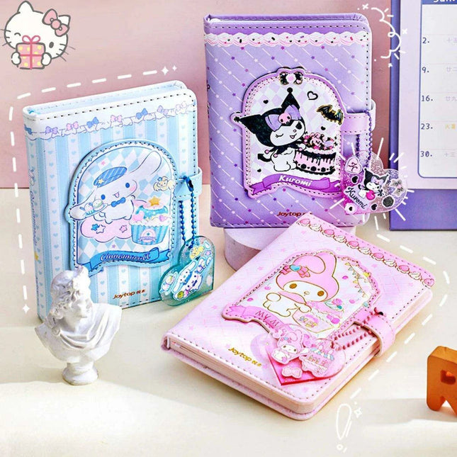 Enchanting Kawaii 6-Ring Journal with Heart and Moon Design