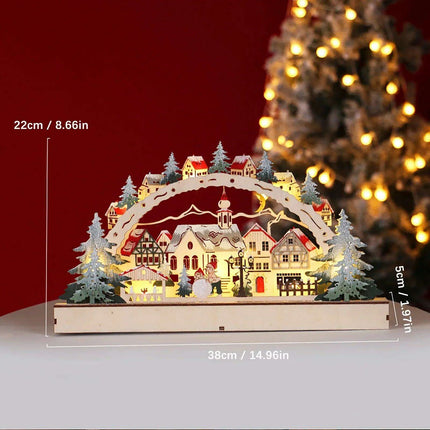 Enchanting LED Wooden Christmas Forest Centerpiece Decoration - Très Elite