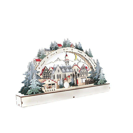 Enchanting LED Wooden Christmas Forest Centerpiece Decoration - Très Elite