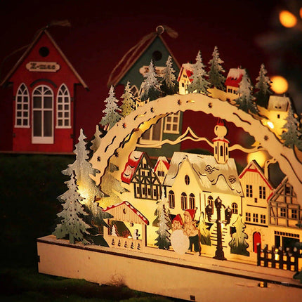 Enchanting LED Wooden Christmas Forest Centerpiece Decoration - Très Elite