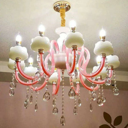 Enchanting Pink Crystal Chandelier for Dreamy Spaces- Très Elite- Très Elite