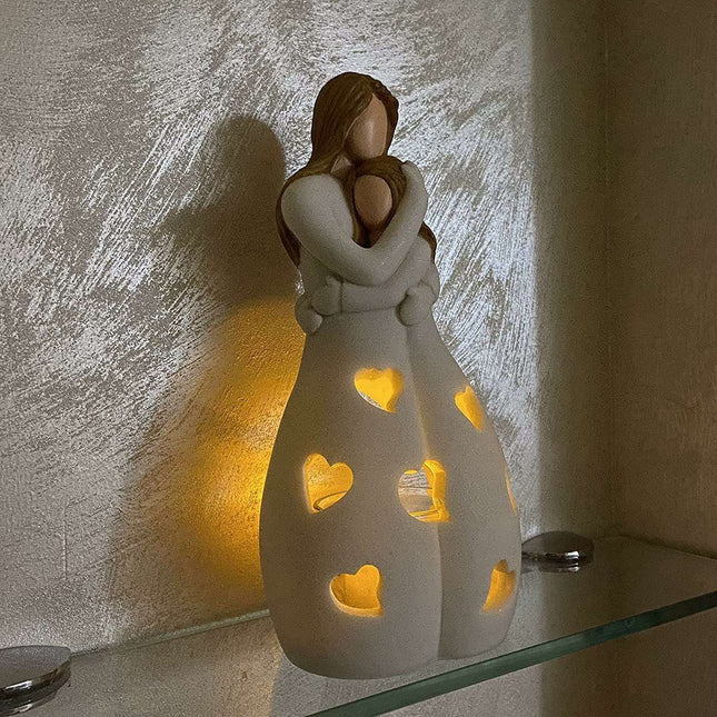 Enchanting Resin Candle Holder for Mother's Day with Cozy Illumination