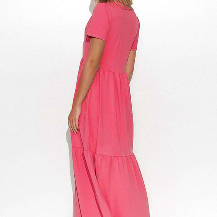 Enchanting Ruffled Maxi Dress - Feminine Charm in Makadamia - Très Elite