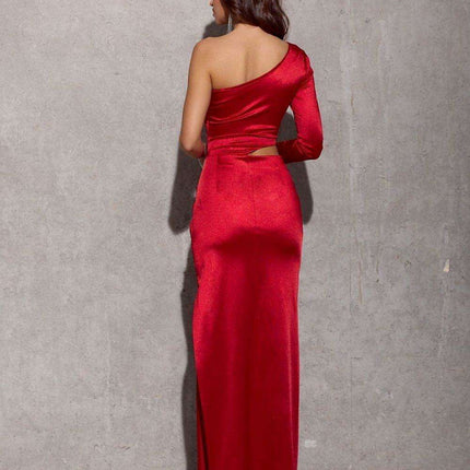 Enchanting Satin Maxi Gown - Embrace Your Elegance - Très Elite