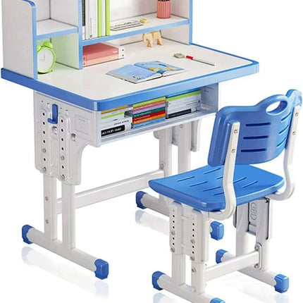 ErgoKids Ergonomic Study Desk & Chair Set with Bookshelf - Adjustable for Growing Children..