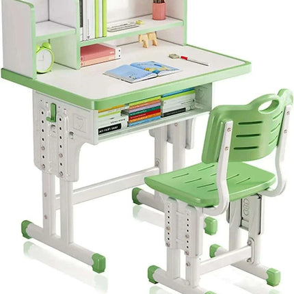 ErgoKids Ergonomic Study Desk & Chair Set with Bookshelf - Adjustable for Growing Children..