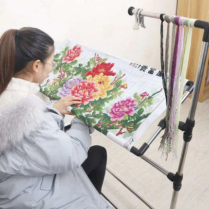 Ergonomic Adjustable Crafting Stand for Hands-Free Embroidery and Cross-Stitch..