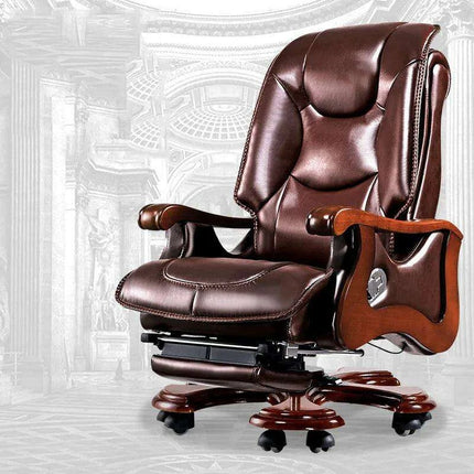 Ergonomic Luxury Leather Rolling Chair - Très Elite