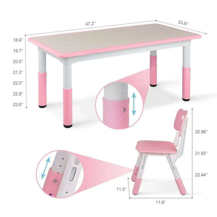 Ergonomic and Adjustable Kids Table and Chair Set for Safe Playtime - Très Elite
