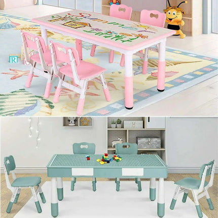 Ergonomic and Adjustable Kids Table and Chair Set for Safe Playtime - Très Elite