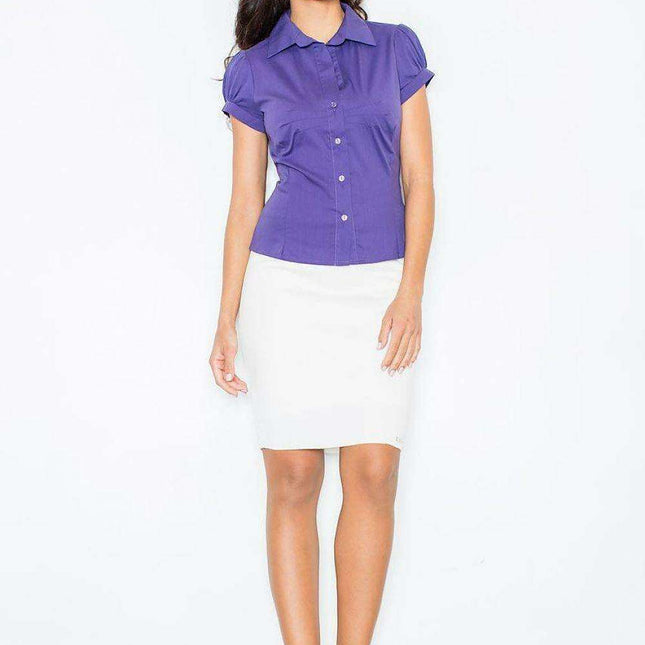 Essential Cotton Blend Short Sleeve Shirt - Model 4009: Comfort Meets Elegance