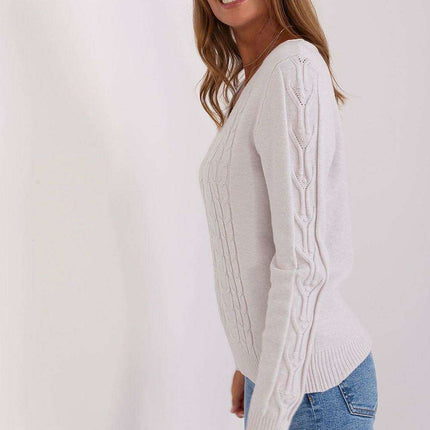 Essential V-Neck Cotton Blend Sweater for Women - Très Elite