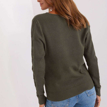 Essential V-Neck Cotton Blend Sweater for Women - Très Elite