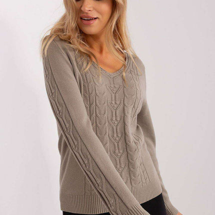 Essential V-Neck Cotton Blend Sweater for Women - Très Elite