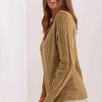 Essential V-Neck Cotton Blend Sweater for Women - Très Elite