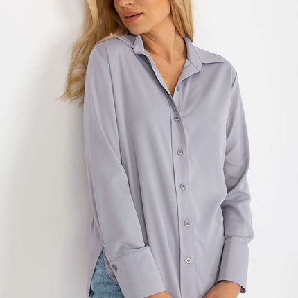 Essential Women's Cotton Blend Long Sleeve Button-Up Shirt - Très Elite
