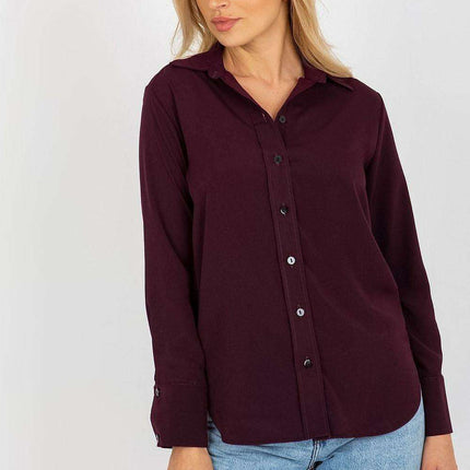 Essential Women's Cotton Blend Long Sleeve Button-Up Shirt