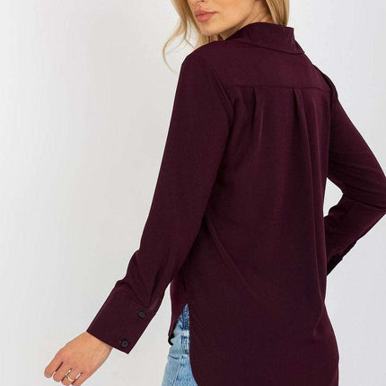 Essential Women's Cotton Blend Long Sleeve Button-Up Shirt - Très Elite