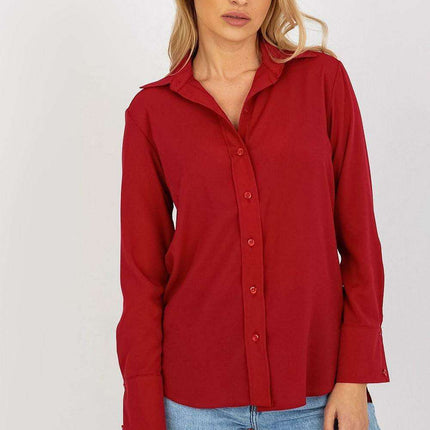 Essential Women's Cotton Blend Long Sleeve Button-Up Shirt