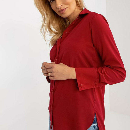 Essential Women's Cotton Blend Long Sleeve Button-Up Shirt - Très Elite