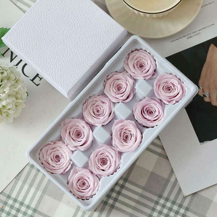Eternal Blooms: Luxurious 10-Piece Preserved Rose Heads Collection - Très Elite