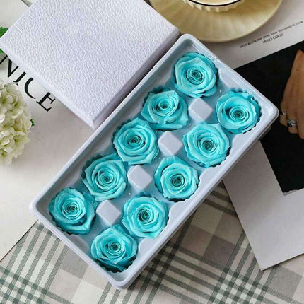 Eternal Blooms: Luxurious 10-Piece Preserved Rose Heads Collection - Très Elite