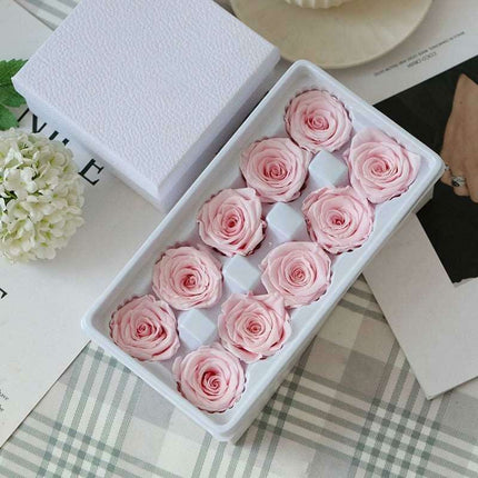 Eternal Blooms: Luxurious 10-Piece Preserved Rose Heads Collection - Très Elite