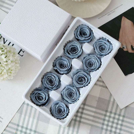 Eternal Blooms: Luxurious 10-Piece Preserved Rose Heads Collection - Très Elite